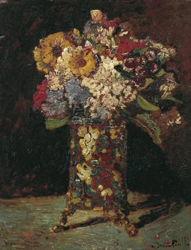Blumenstillleben-Gemälde - Adolphe Monticelli | Kunstdruck