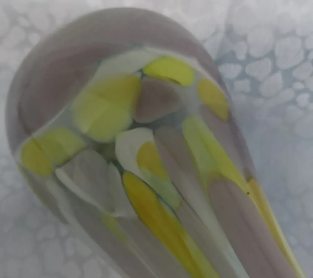 BLUMENVASE - Hartglas, Murano Art Abstrakt Senkrechte Schleier Motiv Dekor