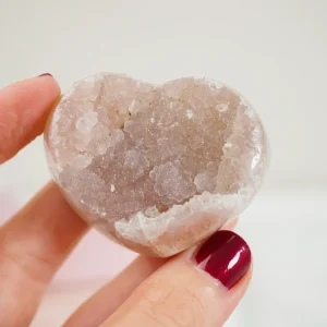 Champagner Rainbow Sugar Amethyst Herz - aus Uruguay RARE