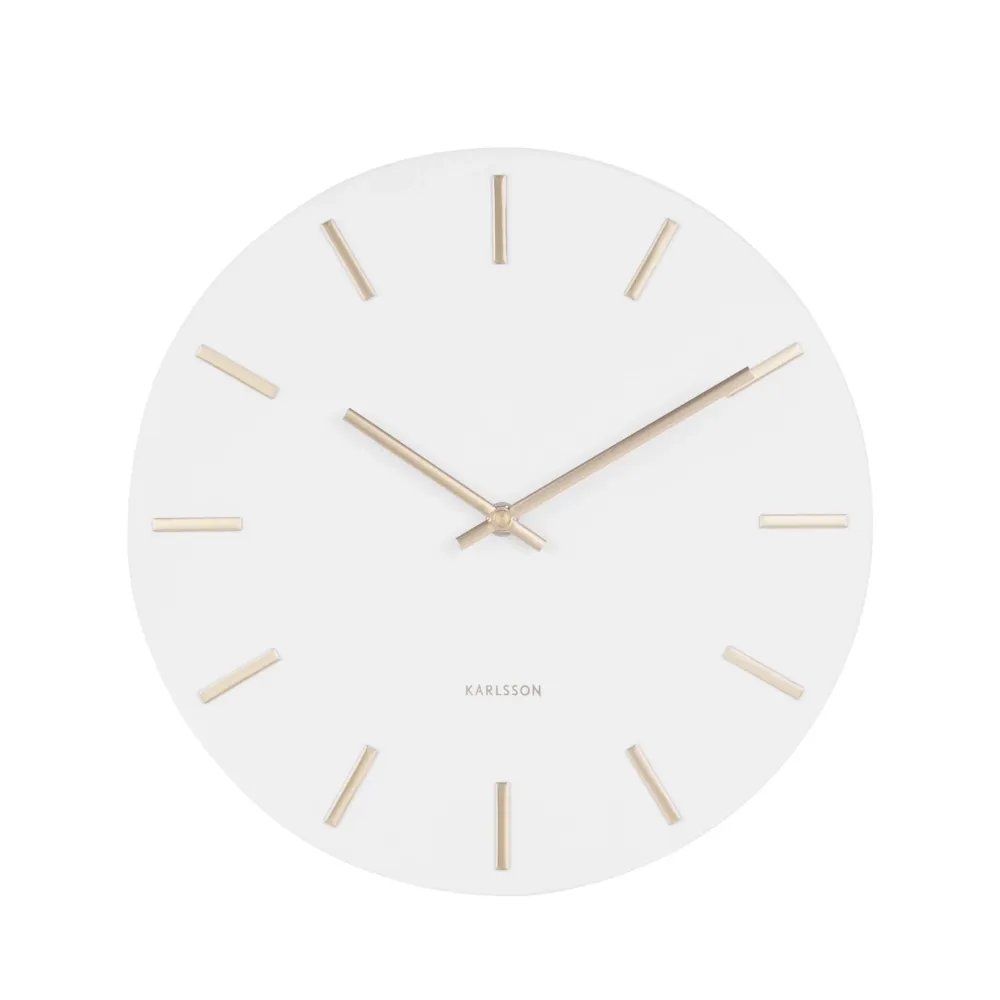 Charm Wanduhr Ø 30 cm Weiß