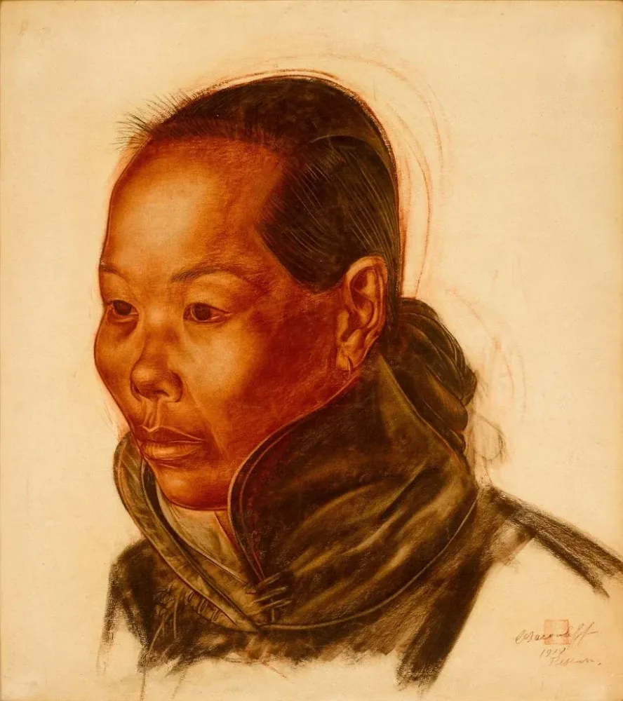 Chinesisches Frauen-Gemälde - Alexandre Iacovleff | Kunstdruck