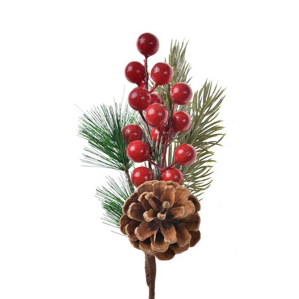 Clayre & Eef - Dekozweig Tannenzapfen Beeren 25 cm