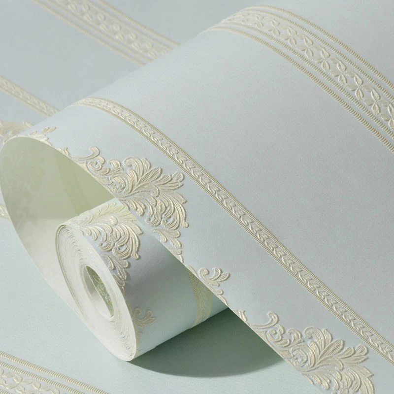 19,5' x 20,5" Blumentapetenrolle für Heimdekoration, gestreifte Wandverkleidung natürlicher Farbe, selbstklebend Clearhalo