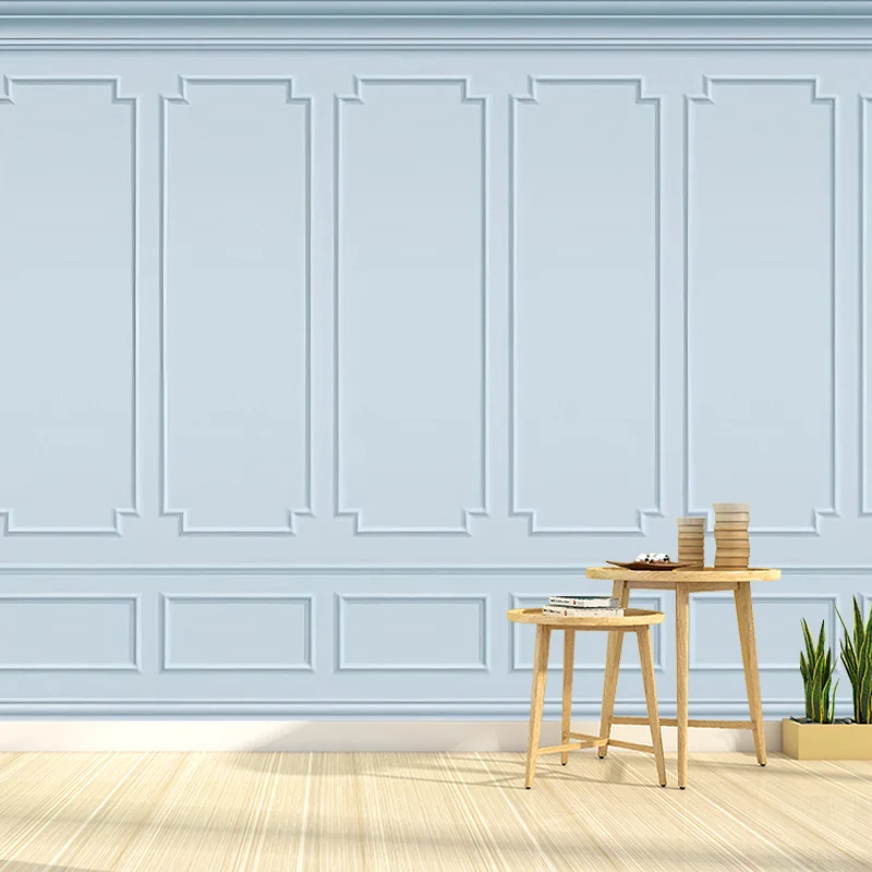 3D-Druckrahmen-Wandkunst sanftem Blau, zeitgenössische Wandtapete für die Dekoration von Besprechungsräumen Clearhalo