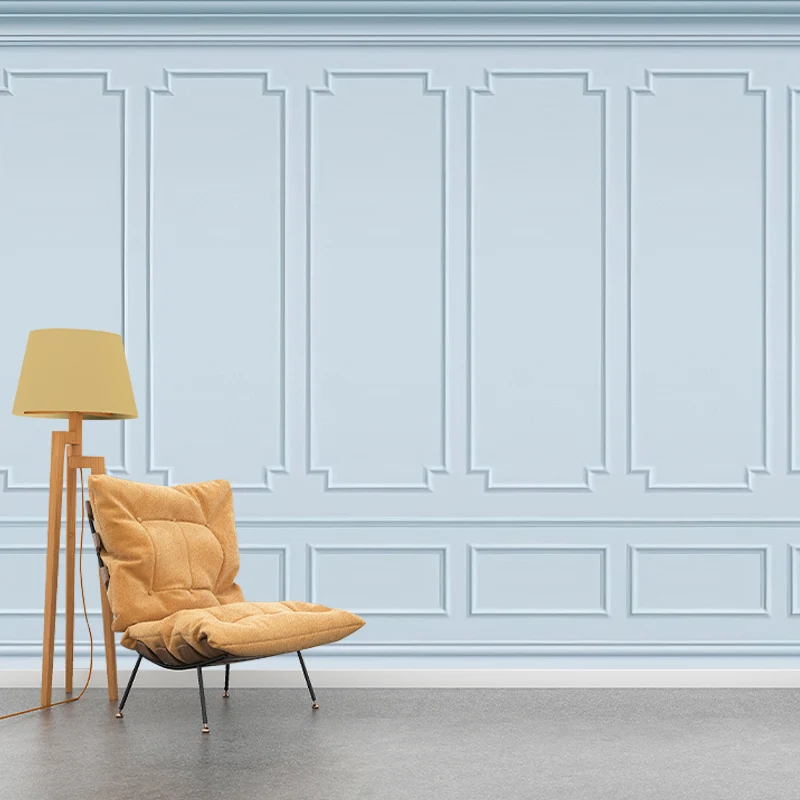 3D-Druckrahmen-Wandkunst sanftem Blau, zeitgenössische Wandtapete für die Dekoration von Besprechungsräumen Clearhalo