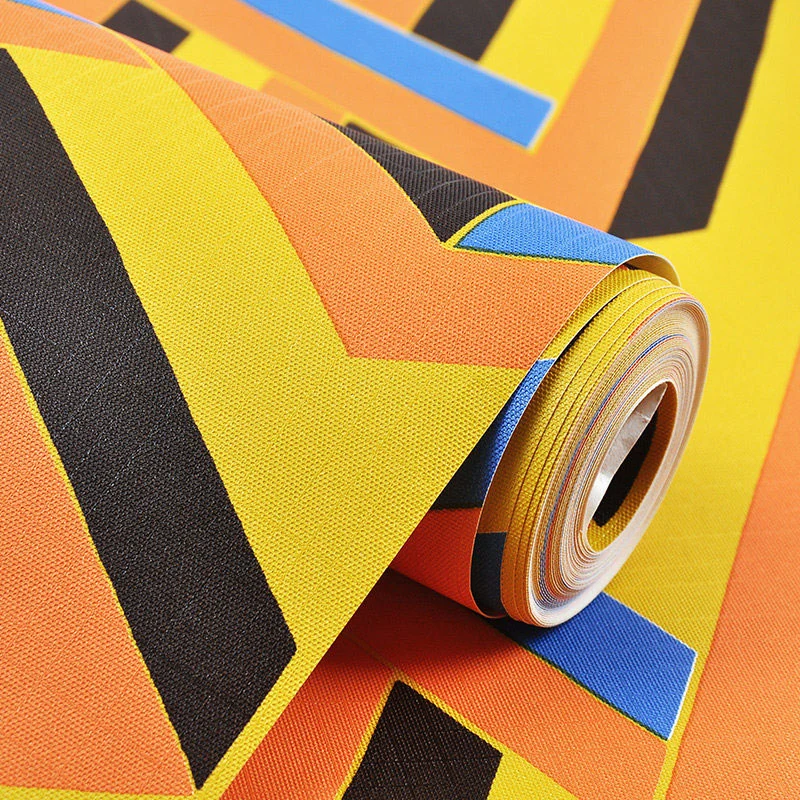 3D-Farbblock-Wandkunst natürlicher Gips-Tapetenrolle für Heimdekoration, 33' x 20,5" Clearhalo