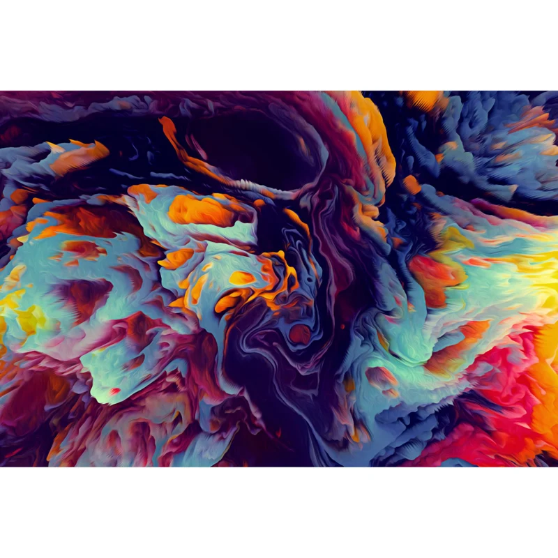 3D-Wolken-Abstraktes Muster-Wandbild, modernes, wasserdichtes Wohnzimmer-Wanddekor, individuelle Größe Clearhalo