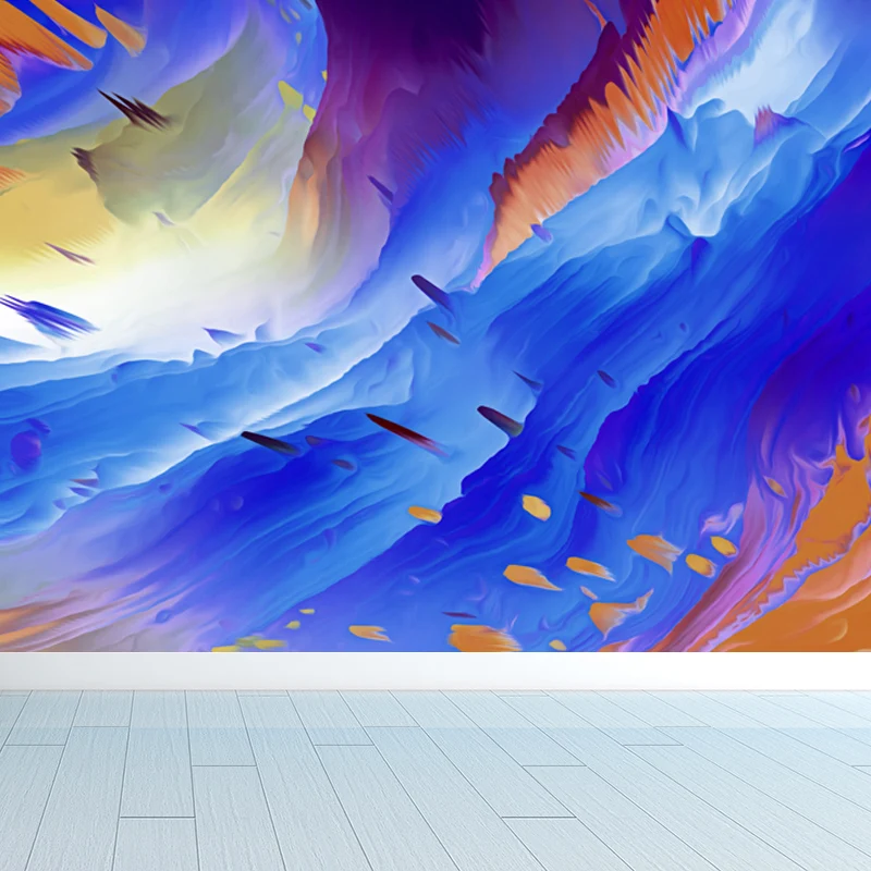 3D-Wolken-Abstraktes Muster-Wandbild, modernes, wasserdichtes Wohnzimmer-Wanddekor, individuelle Größe Clearhalo