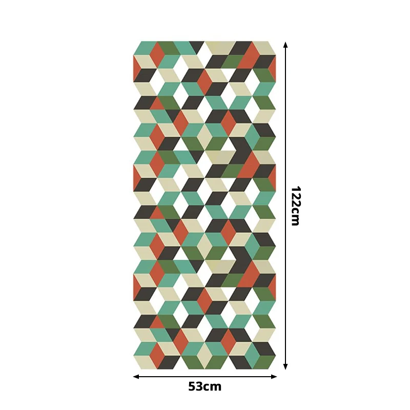 3D-Würfel-Peel-Tapetenpaneele, moderne, erstaunliche Matrix-Wandverkleidung Grün, 4' x 20,5" Clearhalo