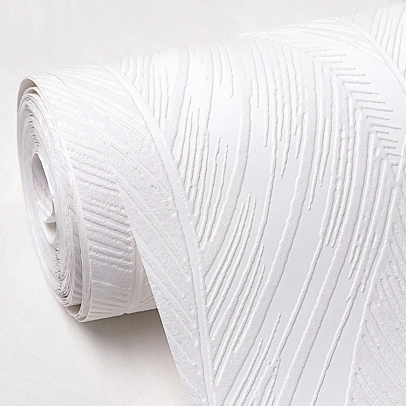 57,1 Quadratfuß große Pflanzentapetenrolle für Schlafzimmer-Wandkunst mit Blätterdruck Weiß, feuchtigkeitsbeständig Clearhalo