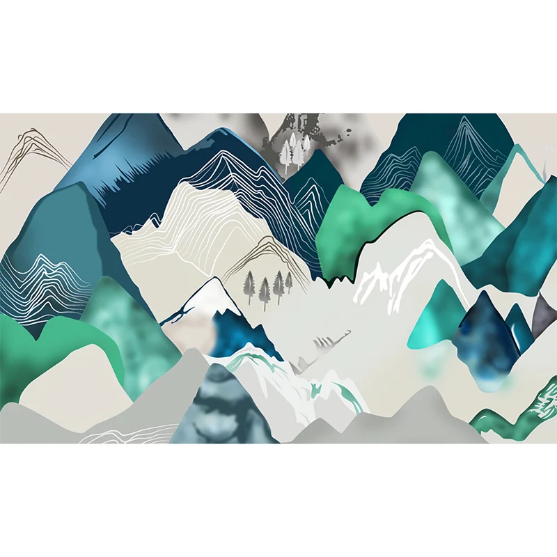 Abbildungswandbilder „Stacked Mountain“ voller Größe für die Galerie Pastellfarben, individuelle Größe verfügbar Clearhalo