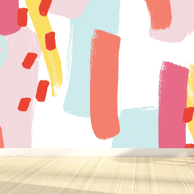 Abstraktes Wandbild im Illustrationsstil für Wohnzimmer, Blau, individuelle Größe erhältlich Clearhalo
