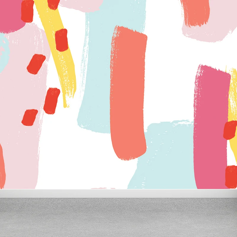 Abstraktes Wandbild im Illustrationsstil für Wohnzimmer, Blau, individuelle Größe erhältlich Clearhalo