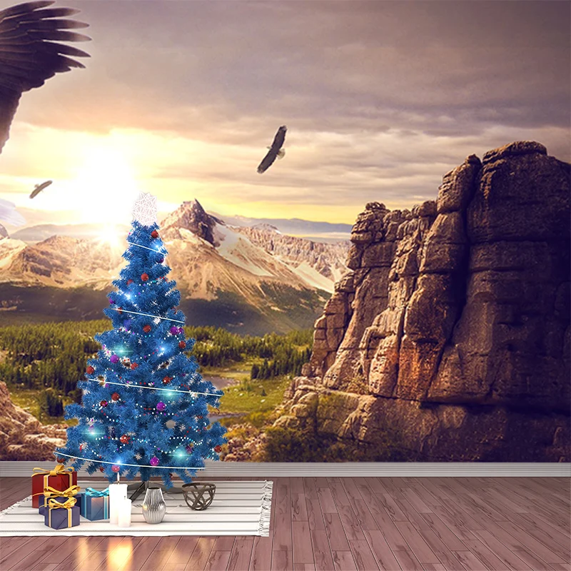 Adler und Berge-Druck-Wandbild, modernes, wasserfestes Wohnzimmer-Wanddekor, individuelle Größe Clearhalo