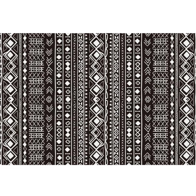Aesthetics Teppich mit Stammesmuster, mehrfarbiger indonesischer Teppich, Polyester, schmutzabweisend, waschbar, rutschfes...
