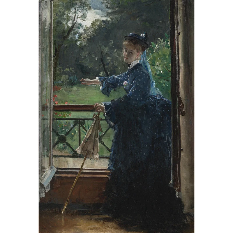 Alfred Stevens malt Wandgemälde mit antiker Wanddekoration mit glatter Oberfläche Blaugrün Clearhalo