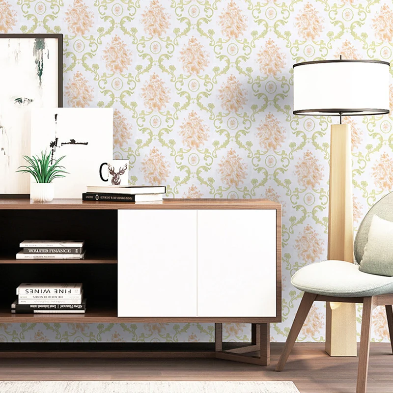 Amerikanische elegante Landschaftsblüten-Tapete im Harlekin-Design, selbstklebende Wanddekoration, 17,5 Zoll x 19,5 Fuß Cl...