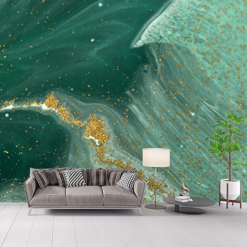 Artistry Flow und Pailletten-Wandbild für Akzentwände, individuelle Wandverkleidung Grün Clearhalo