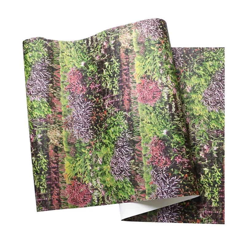 Bauernhaus-Blumenfeld-Tapete für Restaurant, 33' x 20,5" Wandverkleidung dunkler Farbe Clearhalo