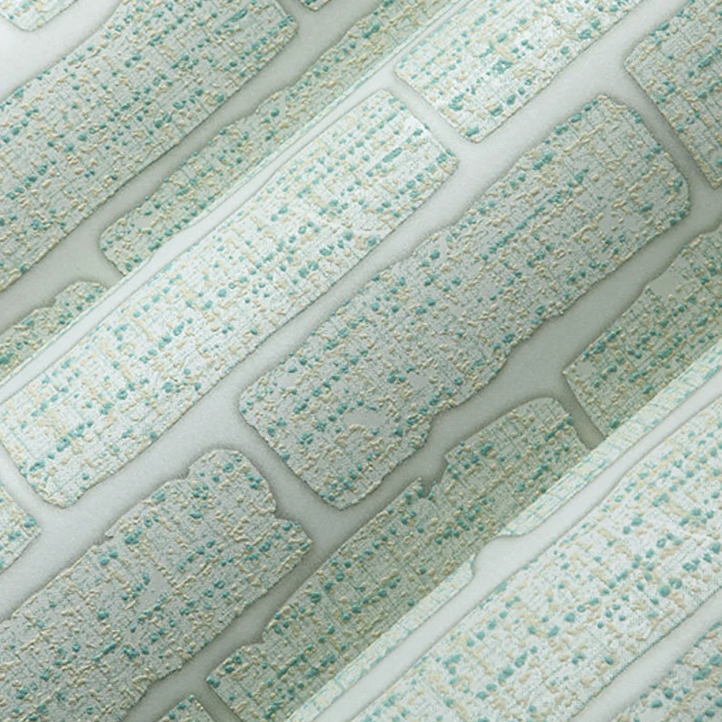 Bauziegel-Tapetenrolle, moderne Flock-Wandverkleidung dunkler Farbe Clearhalo