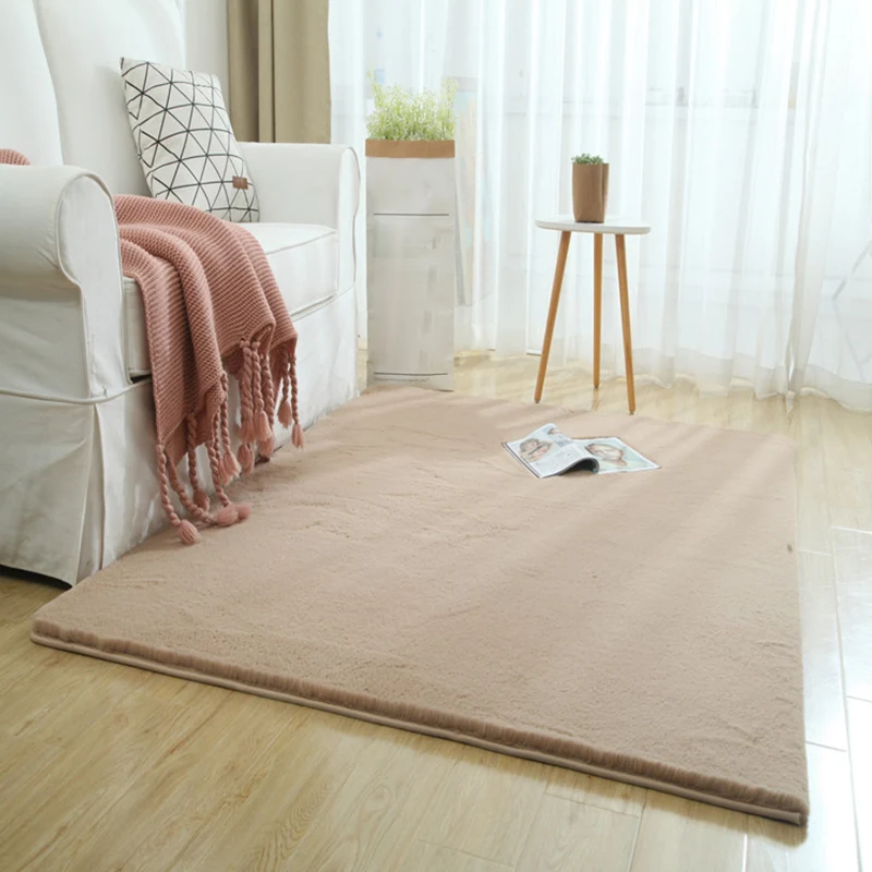 Beruhigender Heimdekor-Teppich, mehrfarbig, einfarbiger Teppich, schmutzabweisender Polyester-Teppich mit rutschfester Rüc...