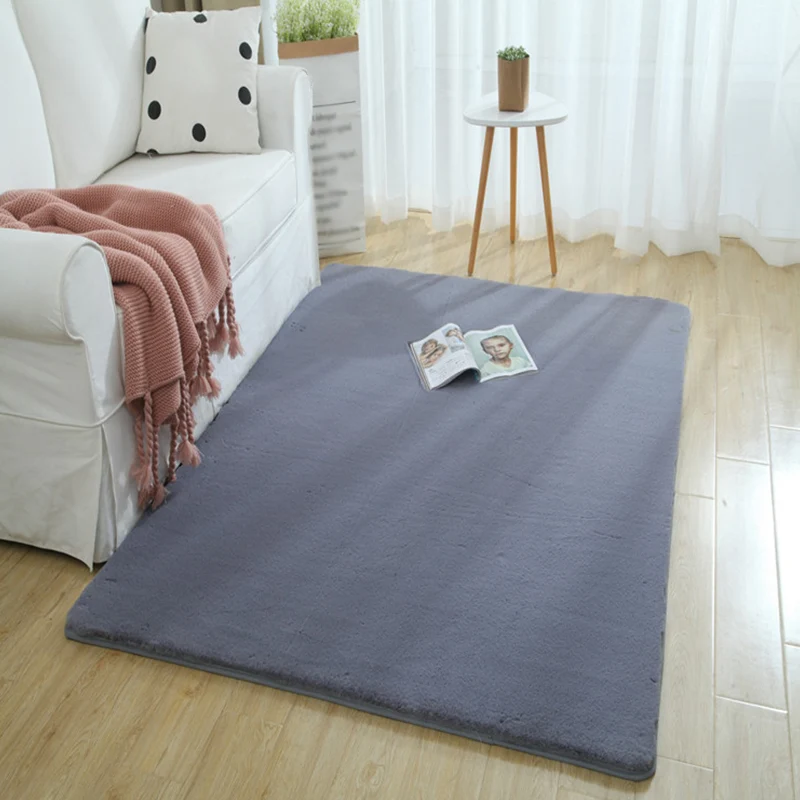 Beruhigender Heimdekor-Teppich, mehrfarbig, einfarbiger Teppich, schmutzabweisender Polyester-Teppich mit rutschfester Rüc...