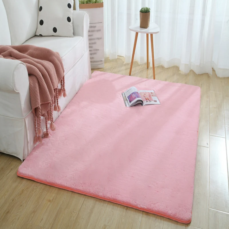 Beruhigender Heimdekor-Teppich, mehrfarbig, einfarbiger Teppich, schmutzabweisender Polyester-Teppich mit rutschfester Rüc...