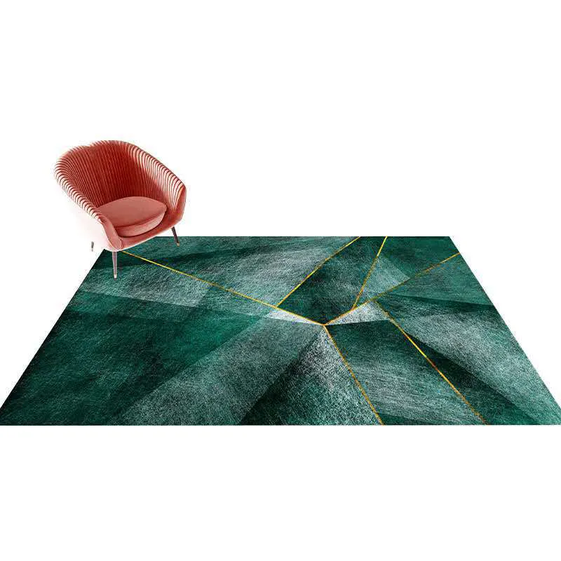 Bezaubernder postmoderner Teppich, mehrfarbiger botanischer geometrischer Teppich, waschbarer, haustierfreundlicher, rutsc...