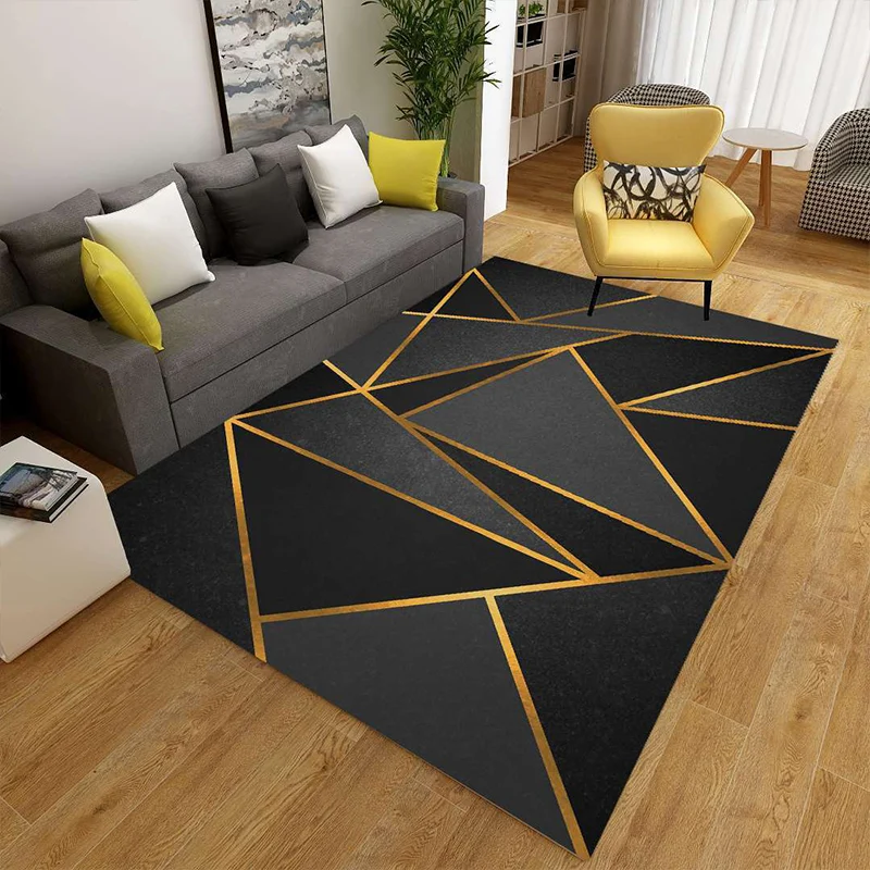 Bezaubernder postmoderner Teppich, mehrfarbiger botanischer geometrischer Teppich, waschbarer, haustierfreundlicher, rutsc...