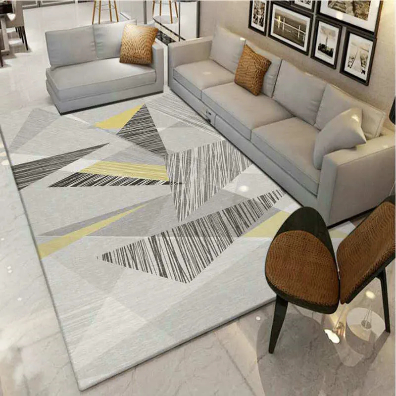 Bezaubernder postmoderner Teppich, mehrfarbiger botanischer geometrischer Teppich, waschbarer, haustierfreundlicher, rutsc...
