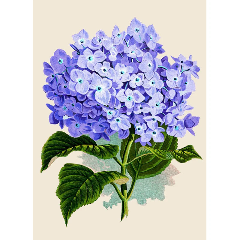 Blaue zeitgenössische Wandtapete mit riesiger, mit Blumen bedruckter Wandverkleidung für das Esszimmer Clearhalo
