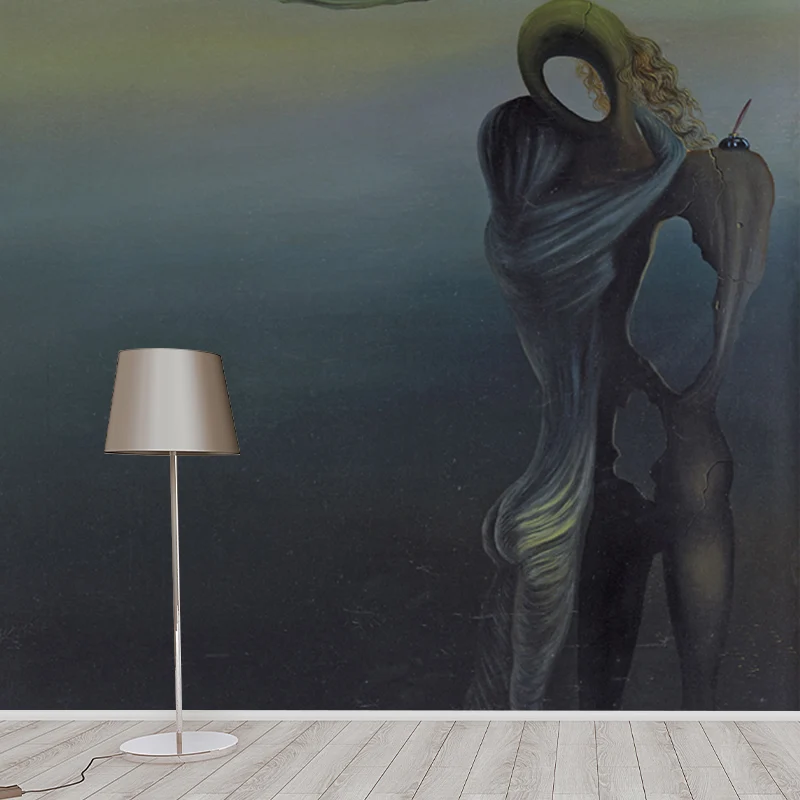Blaues surrealistisches Wandbild Originalgröße Gradiva findet die anthropomorphen Ruinen-Wandkunst Clearhalo