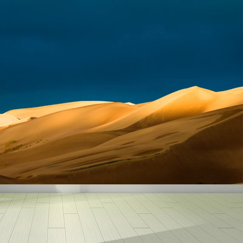 Blue Sky Mural Sand Peak Scenery Modernistische, schmutzabweisende Wandverkleidung für Schlafzimmer Clearhalo