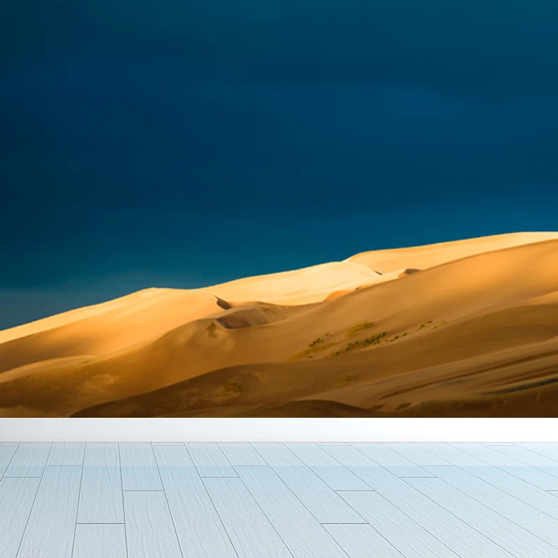 Blue Sky Mural Sand Peak Scenery Modernistische, schmutzabweisende Wandverkleidung für Schlafzimmer Clearhalo