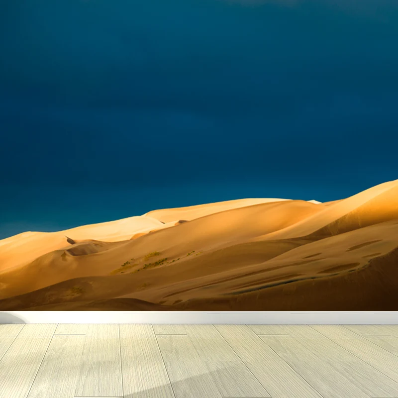 Blue Sky Mural Sand Peak Scenery Modernistische, schmutzabweisende Wandverkleidung für Schlafzimmer Clearhalo