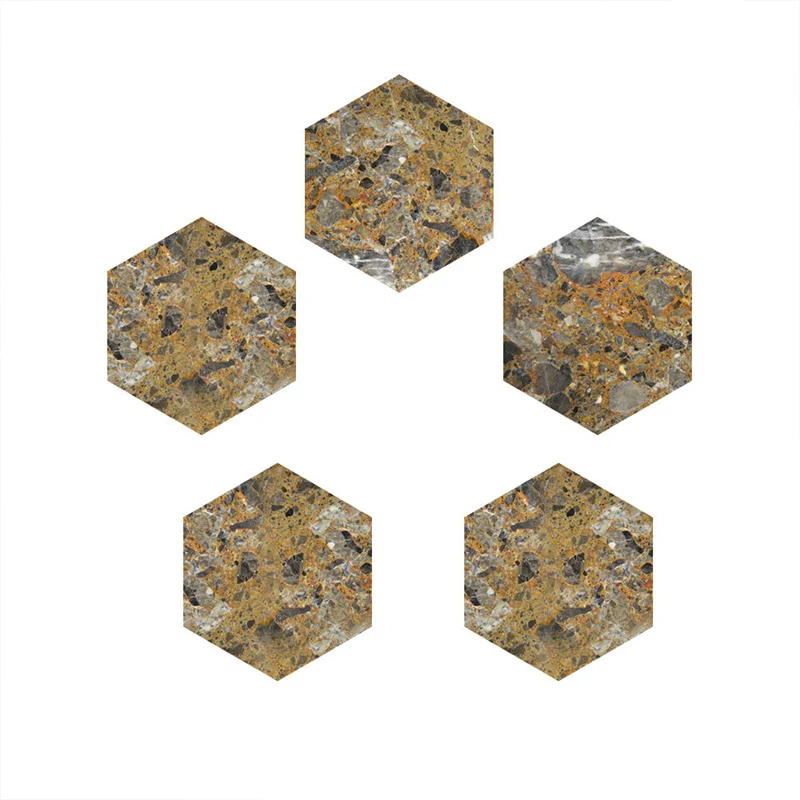 Braunes Granit-Tapetenpaneel-Set, selbstklebend, moderner Küchen-Wanddekor (10 Stück) Clearhalo