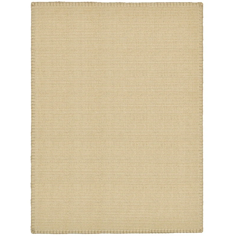 Cottage Einfarbiger Teppich, mehrfarbiger Jute-Teppich, waschbarer Naturfaser-Webteppich für Schlafzimmer Clearhalo