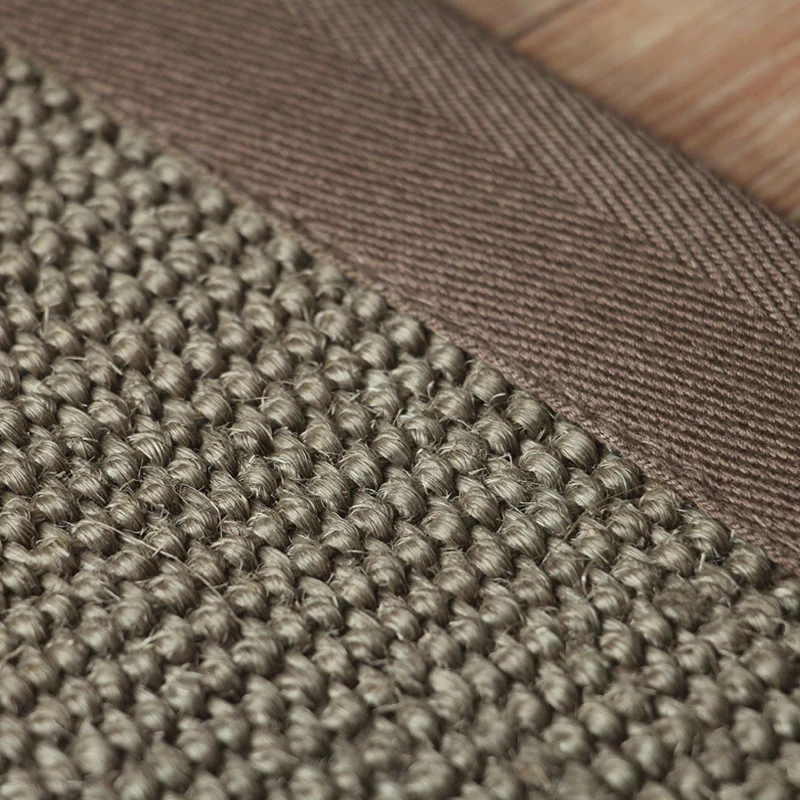 Countryside Uni-Teppich, brauner Jute-Teppich, rutschfest, haustierfreundlich, waschbar, ein Teppich zum Lernen Clearhalo