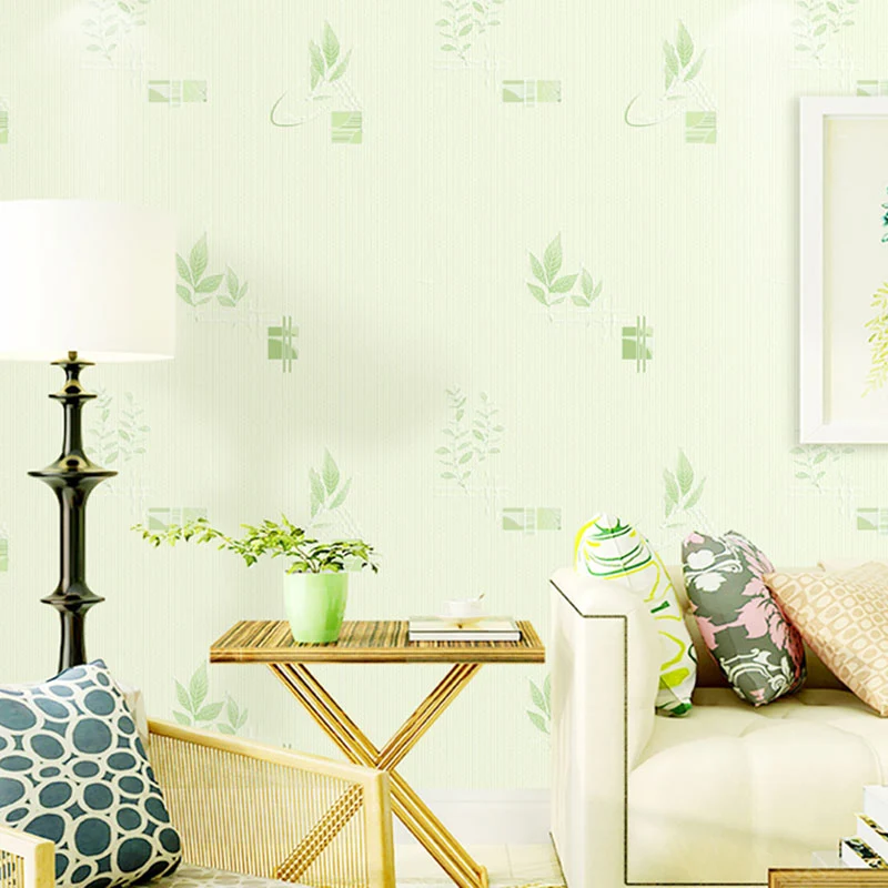 Dekorative Gras- und Blumentapete aus Vliesstoff, nordische Wandkunst für Gästezimmer Clearhalo
