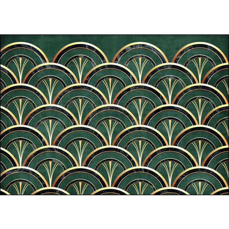 Dunkler Schlafzimmerteppich, moderner Teppich mit nahtlosem geometrischem Muster, rutschfester Polypropylen-Teppich Clearhalo
