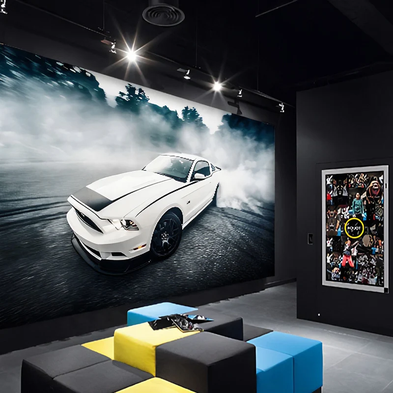 Einfaches Auto- und Straßenwandbild für das Jungenzimmer. Coole Wandkunst, nach Maß gefertigt Clearhalo