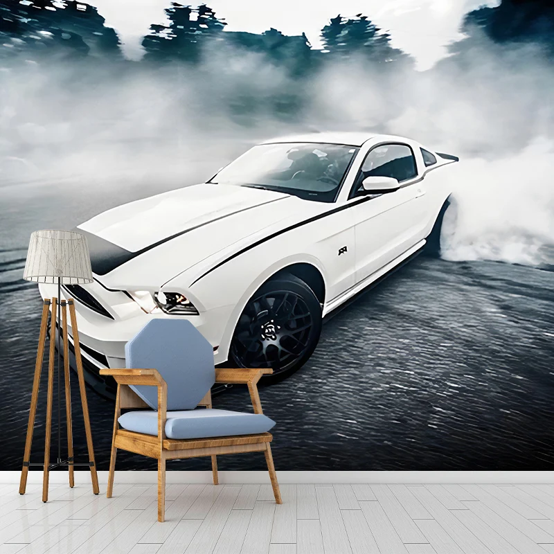 Einfaches Auto- und Straßenwandbild für das Jungenzimmer. Coole Wandkunst, nach Maß gefertigt Clearhalo