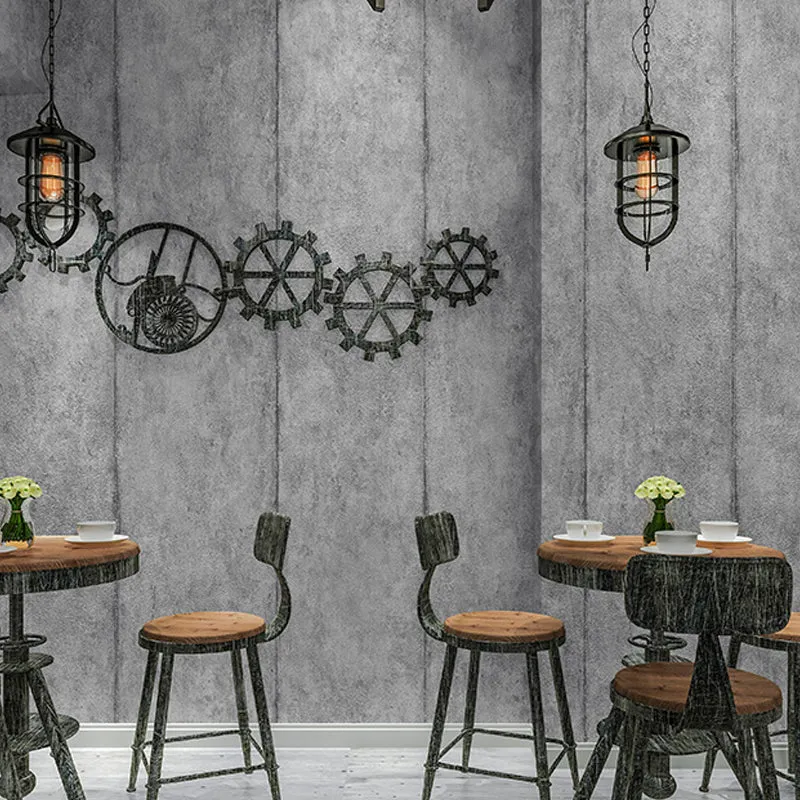 Einfarbige Steampunk-Tapete, 57,1 m² große Ikat-Wandverkleidung für Restaurants, wasserabweisend Clearhalo