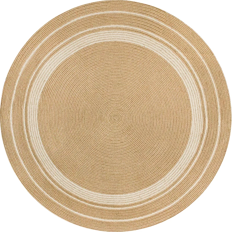 Einfarbiger Countryside-Teppich, brauner Sisal-Teppich, rutschfeste Rückseite, waschbarer, haustierfreundlicher Teppich fü...