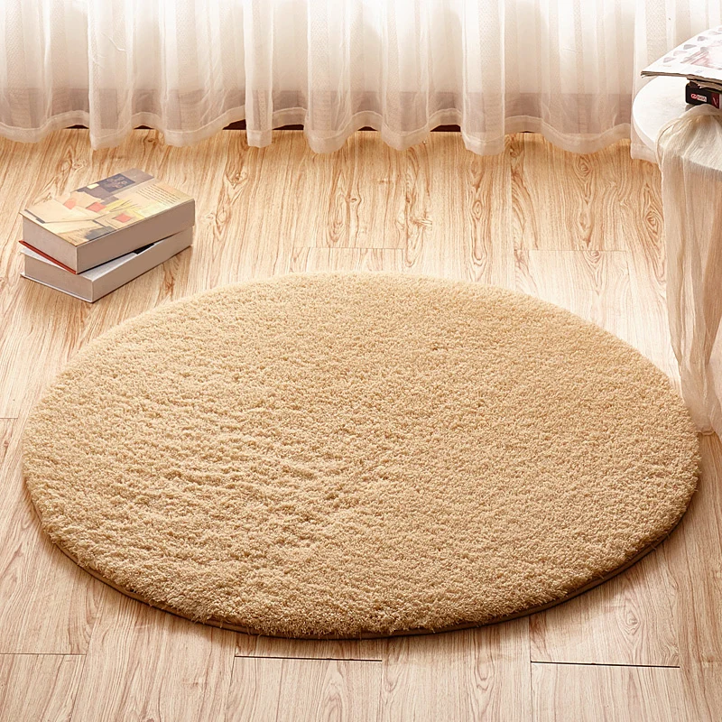 Einfarbiger Simplicity-Teppich, mehrfarbiger Kunstfleece-Teppich, maschinenwaschbar, rutschfester Teppich für Schlafzimmer...