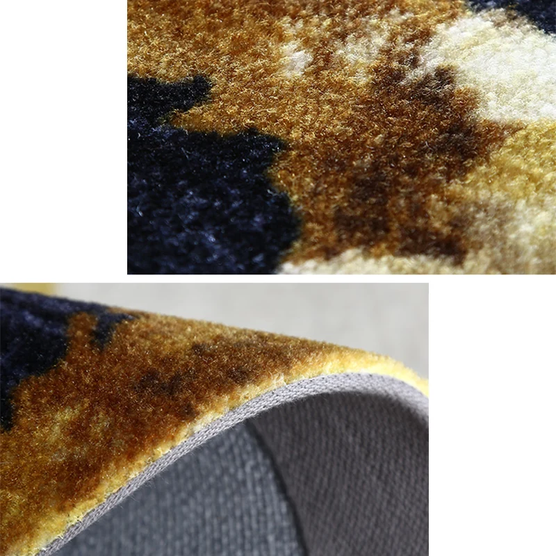 Einzigartiger Wohnzimmerteppich, mehrfarbig, abstrakt gemusterter Teppich, rutschfester, pflegeleichter Teppich aus Polyes...