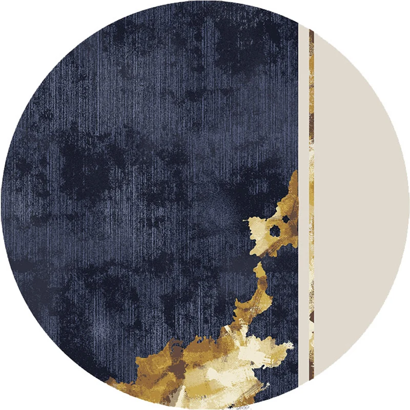 Einzigartiger Wohnzimmerteppich, mehrfarbig, abstrakt gemusterter Teppich, rutschfester, pflegeleichter Teppich aus Polyes...