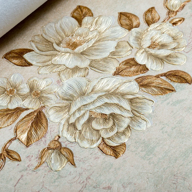 Elegante blühende Pfingstrosen-Tapete für Schlafzimmer, Blumenwandverkleidung, 33 Fuß L x 20,5 Zoll B Clearhalo