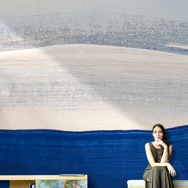 Extra große Wandverkleidung mit schlichten, eleganten Aquarellfarben hellen Farben Clearhalo