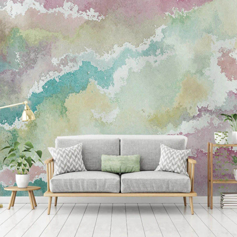 Extra großes minimalistisches Wandbild blauer und rosa Ombre-Wandkunst, personalisierte Größe verfügbar Clearhalo
